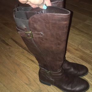 Ladies wide calf riding boots
